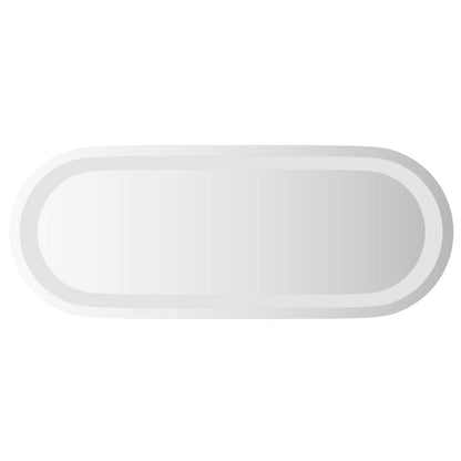 vidaXL LED Bathroom Mirror Transparent 50 x 20 cm Tempered Glass