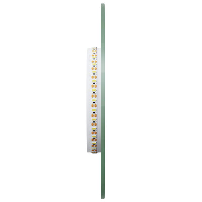 vidaXL LED Bathroom Mirror Transparent 50 x 20 cm Tempered Glass