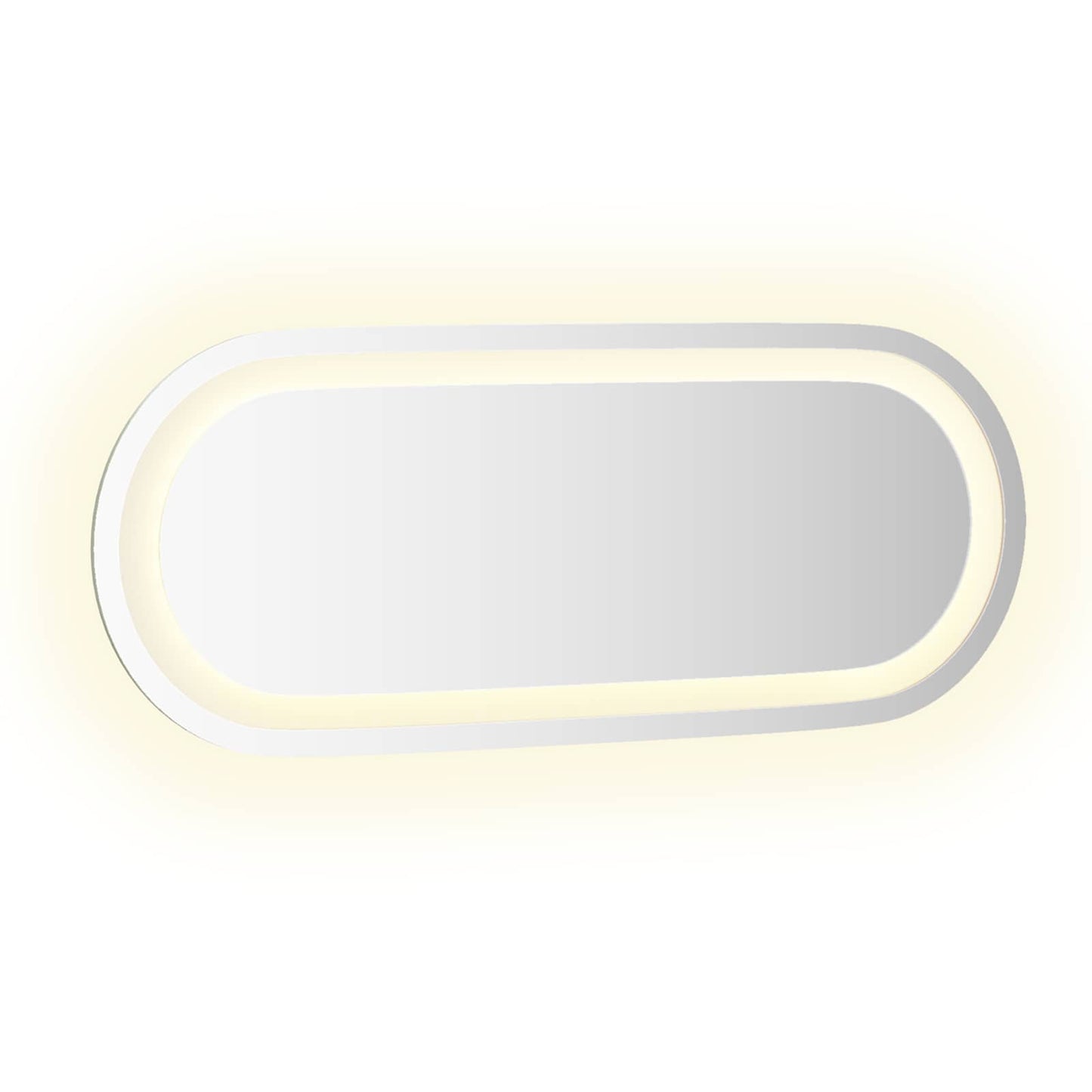 vidaXL LED Bathroom Mirror Transparent 50 x 20 cm Tempered Glass