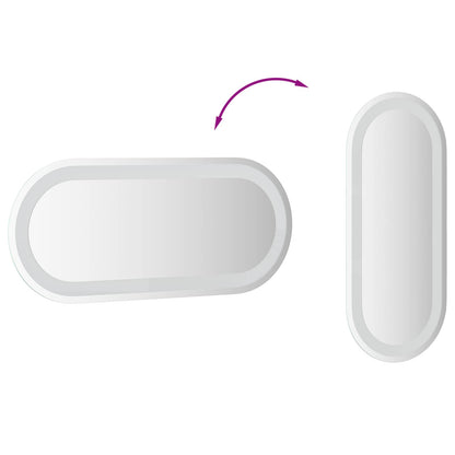 vidaXL LED Bathroom Mirror Transparent 70 x 30 cm Tempered Glass