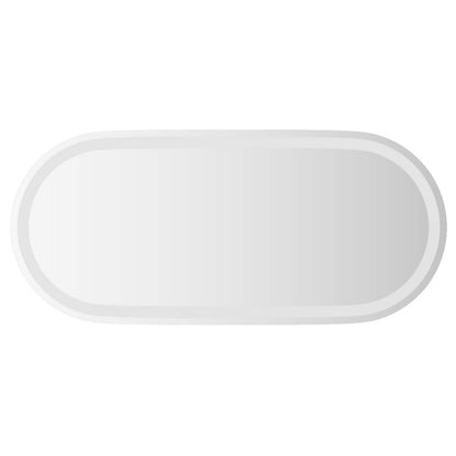 vidaXL LED Bathroom Mirror Transparent 80 x 35 cm Tempered Glass