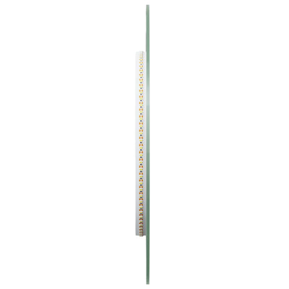 vidaXL LED Bathroom Mirror Transparent 80 x 35 cm Tempered Glass