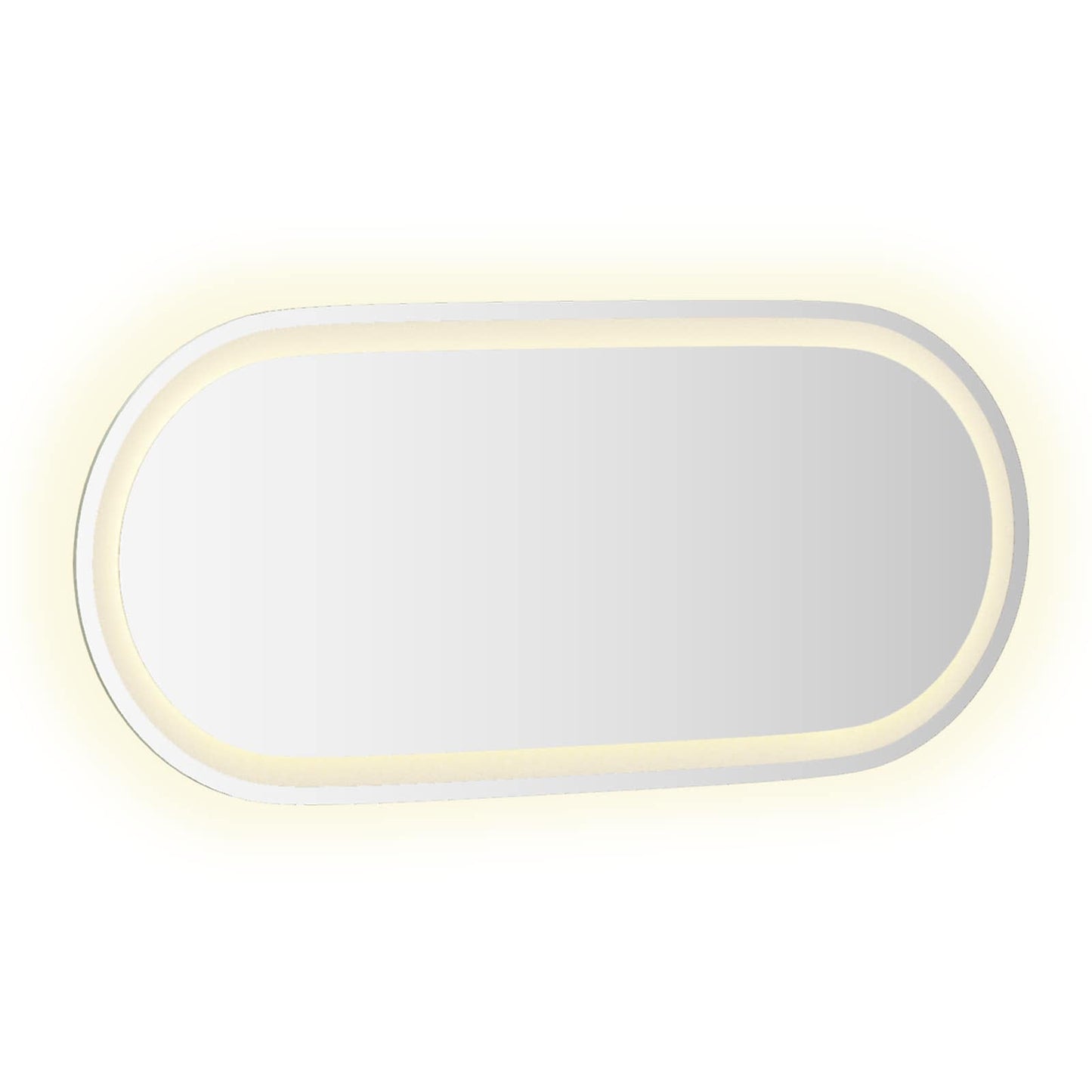 vidaXL LED Bathroom Mirror Transparent 80 x 35 cm Tempered Glass
