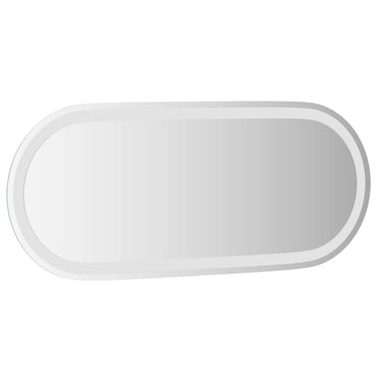 vidaXL LED Bathroom Mirror Transparent 90 x 40 cm Tempered Glass