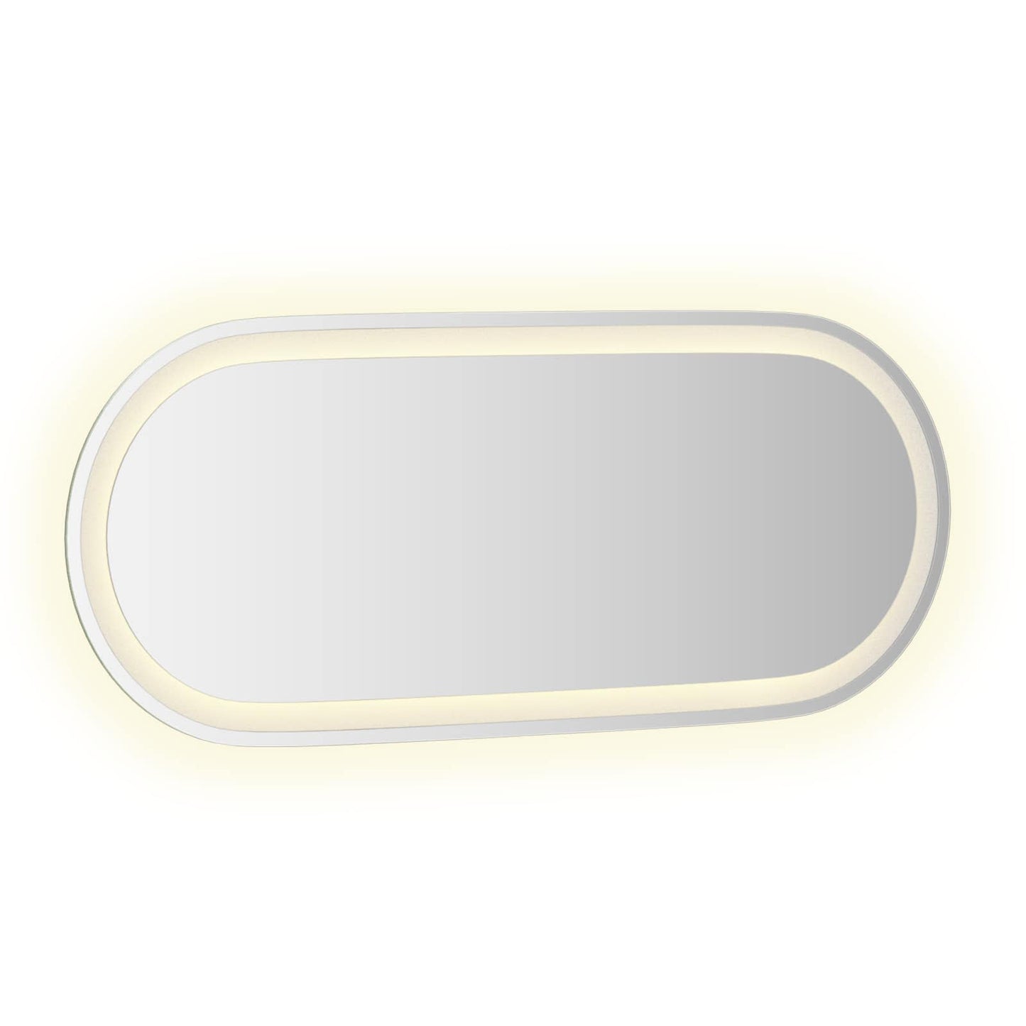 vidaXL LED Bathroom Mirror Transparent 90 x 40 cm Tempered Glass