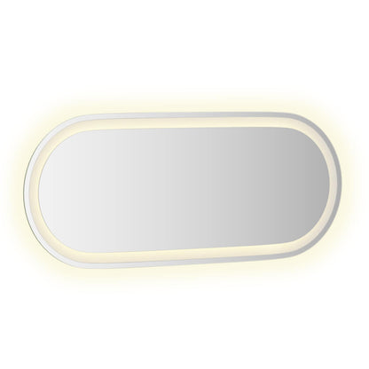 vidaXL LED Bathroom Mirror Transparent 90 x 40 cm Tempered Glass