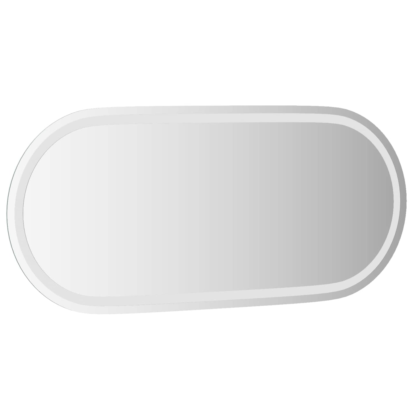 vidaXL LED Bathroom Mirror Transparent 100 x 45 cm Tempered Glass