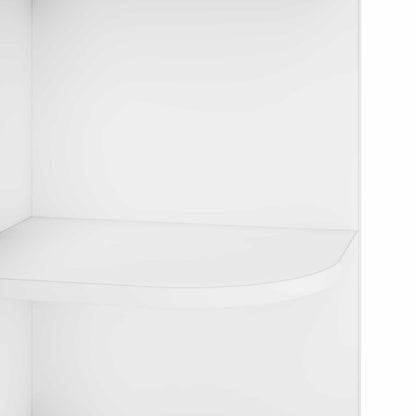 vidaXL Corner Shelf 4-Tier 31.5 x 31 x 130 cm Engineered Wood White