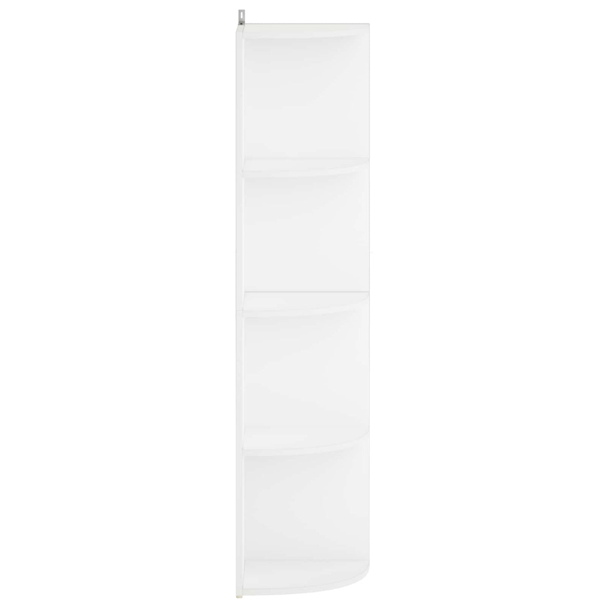 vidaXL Corner Shelf 4-Tier 31.5 x 31 x 130 cm Engineered Wood White