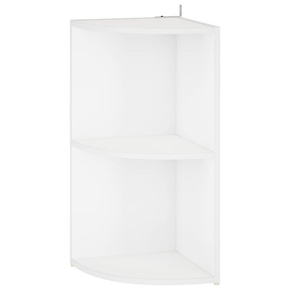 vidaXL Corner Shelf 2-Tier 31.5 x 31 x 66 cm Engineered Wood White