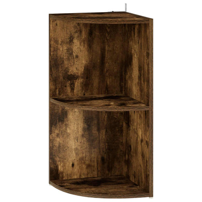 vidaXL Corner Shelf 2-Tier 31.5 x 31 x 66 cm Engineered Wood