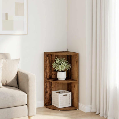 vidaXL Corner Shelf 2-Tier 31.5 x 31 x 66 cm Engineered Wood Old Wood