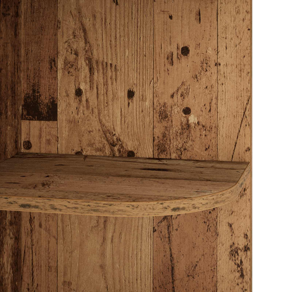 vidaXL Corner Shelf 2-Tier 31.5 x 31 x 66 cm Engineered Wood Old Wood