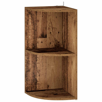 vidaXL Corner Shelf 2-Tier 31.5 x 31 x 66 cm Engineered Wood Old Wood