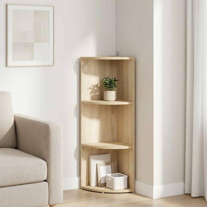 vidaXL Corner Shelf 3-Tier 41.5 x 41.5 x 107.5 cm Engineered Wood