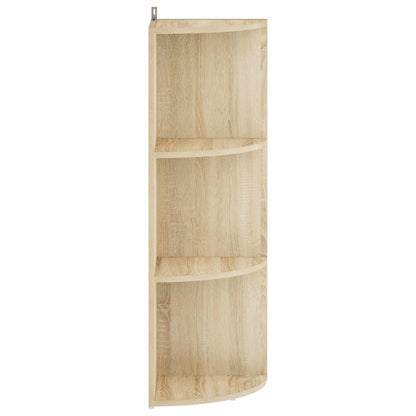 vidaXL Corner Shelf 3-Tier 41.5 x 41.5 x 107.5 cm Engineered Wood