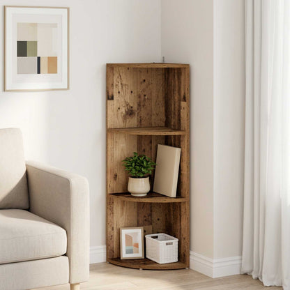 vidaXL Corner Shelf 3-Tier 41.5 x 41.5 x 107.5 cm Engineered Wood