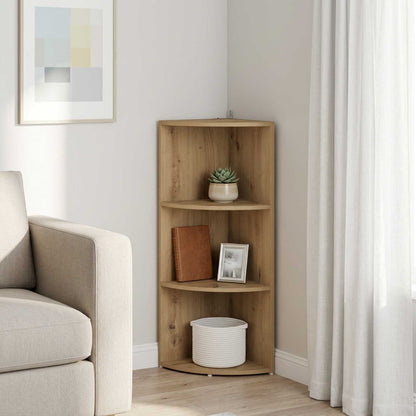vidaXL Corner Shelf 3-Tier 41.5 x 41.5 x 107.5 cm Engineered Wood