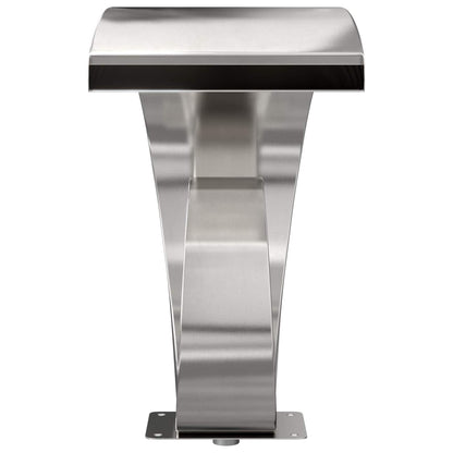vidaXL Pool Waterfall with LED Stainless Steel 304 50 x 30 x 53 cm
