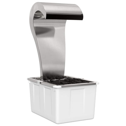 vidaXL Garden Waterfall Stainless Steel 304 54.5 x 34 x 83 cm Silver