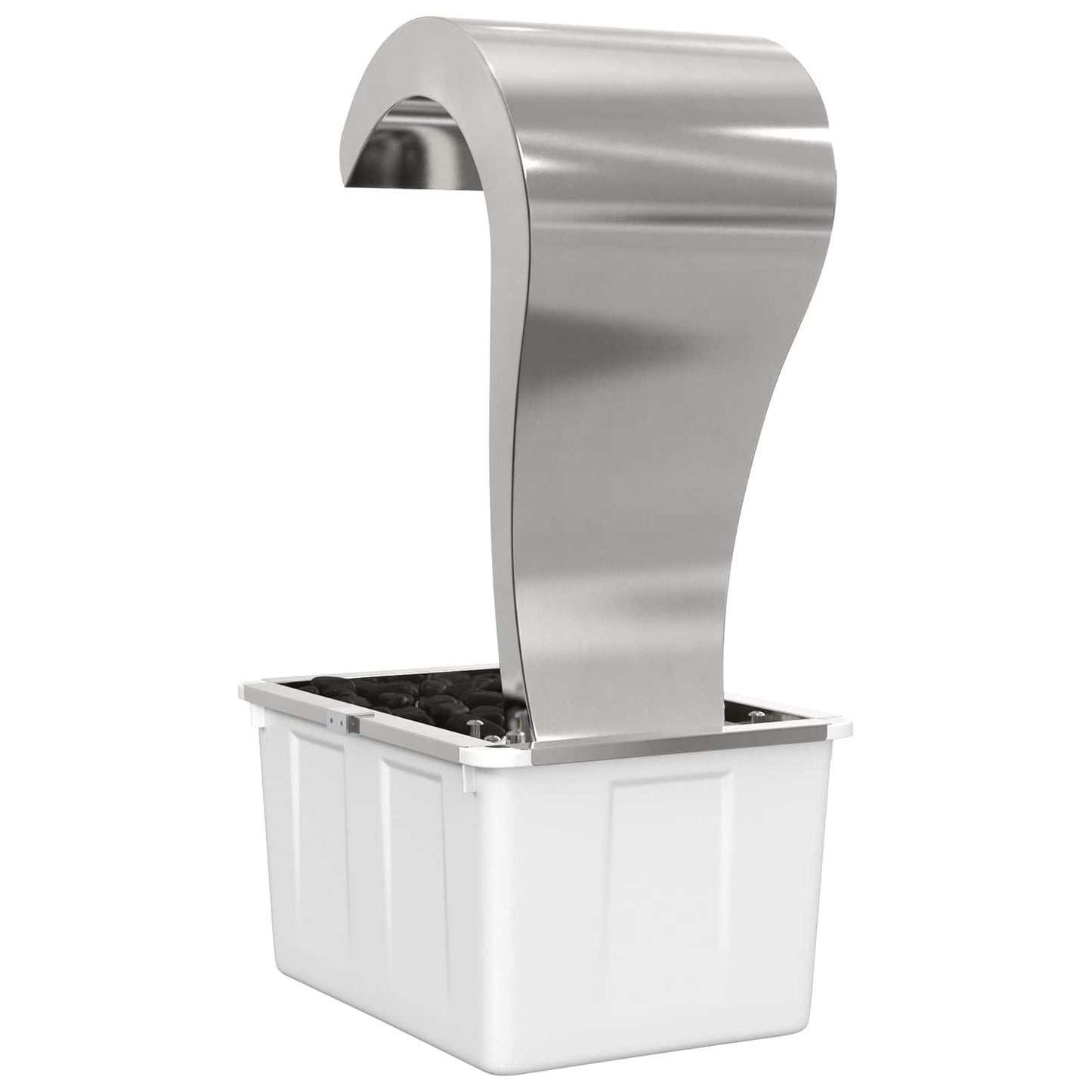 vidaXL Garden Waterfall Stainless Steel 304 54.5 x 34 x 83 cm Silver