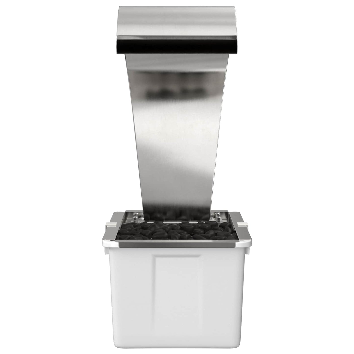 vidaXL Garden Waterfall Stainless Steel 304 54.5 x 34 x 83 cm Silver