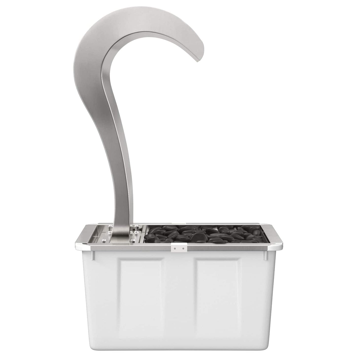 vidaXL Garden Waterfall Stainless Steel 304 54.5 x 34 x 83 cm Silver