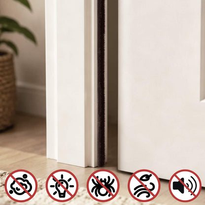 vidaXL Self-Adhesive Door Brush Seal 5 m PP Brown