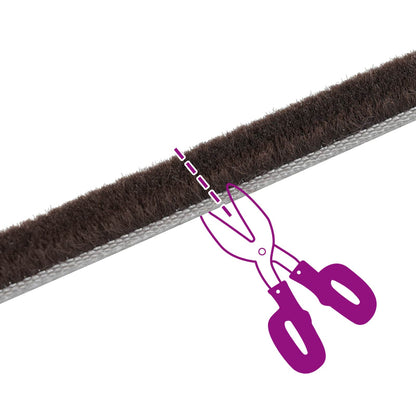 vidaXL Self-Adhesive Door Brush Seal 5 m PP Brown