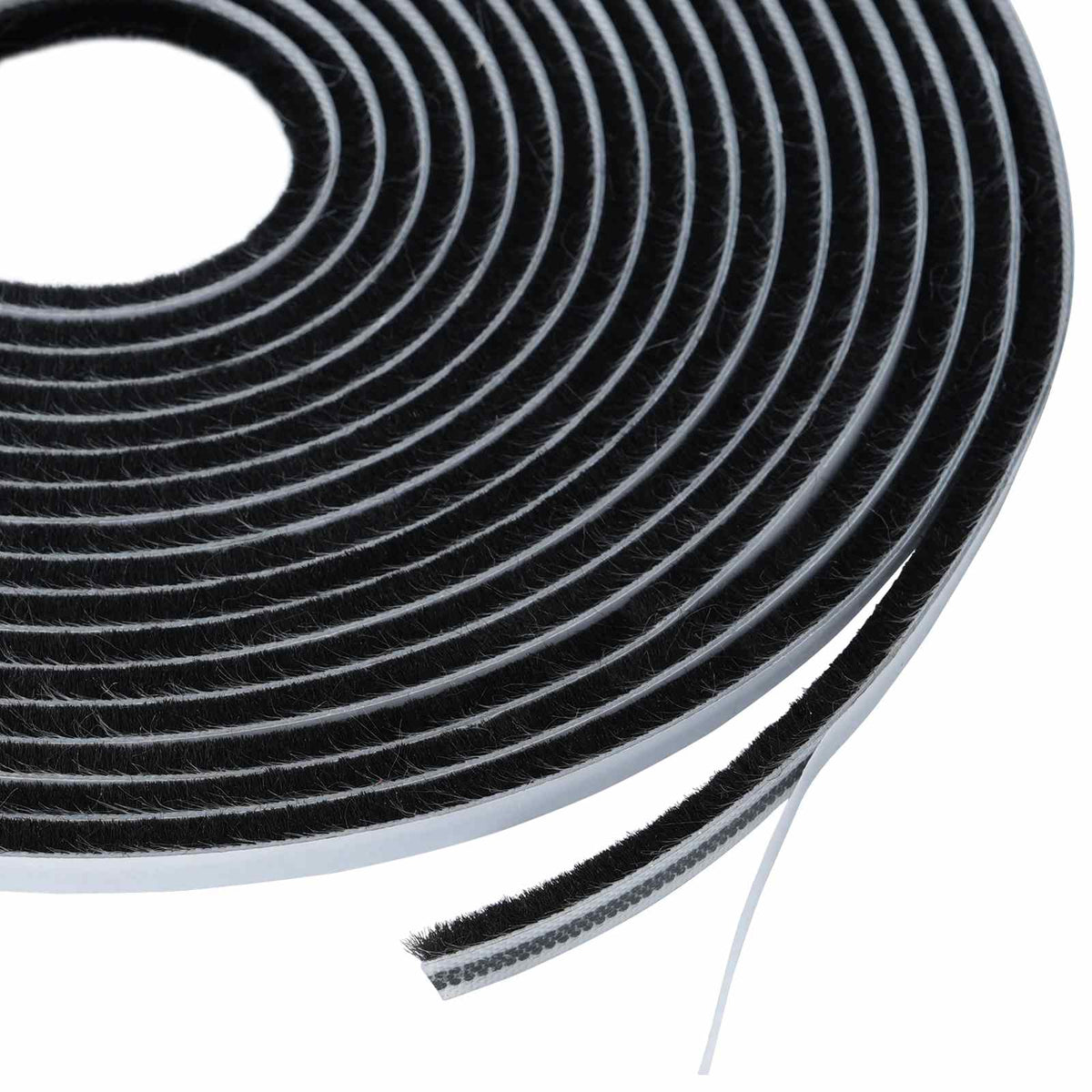 vidaXL Self-Adhesive Door Brush Seal 5 m PP Black
