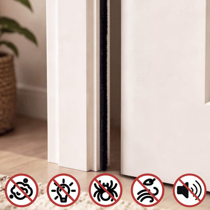 vidaXL Self-Adhesive Door Brush Seal 5 m PP Black
