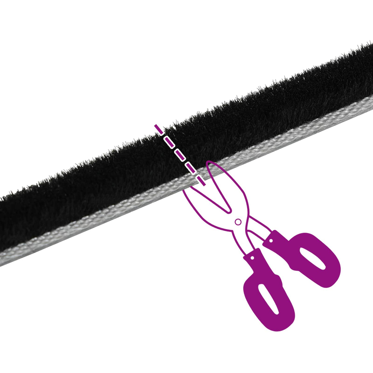 vidaXL Self-Adhesive Door Brush Seal 5 m PP Black