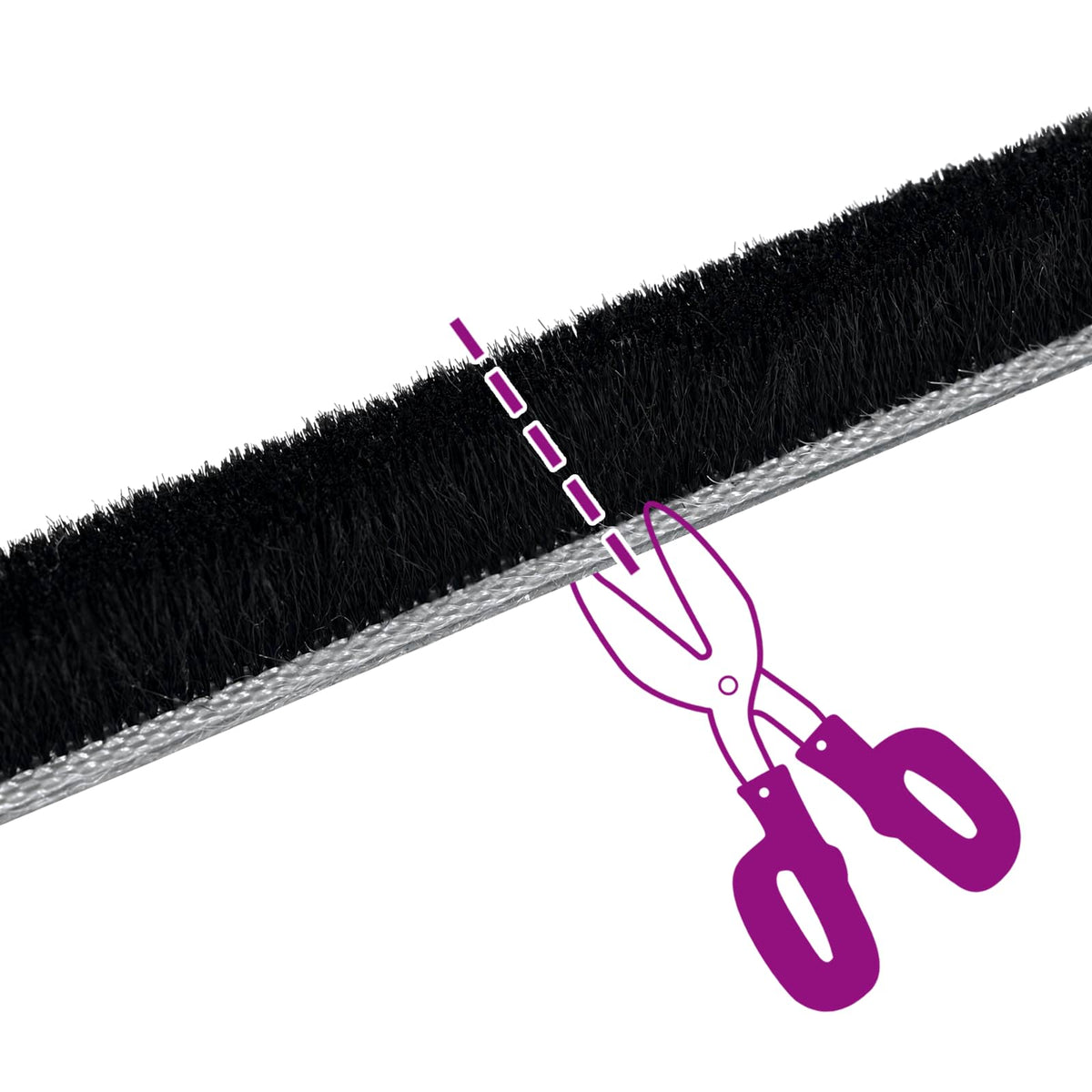 vidaXL Self-Adhesive Door Brush Seal 5 m PP Black
