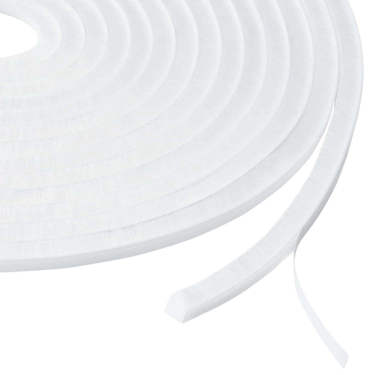 vidaXL Self-Adhesive Door Brush Seal 5 m PP White
