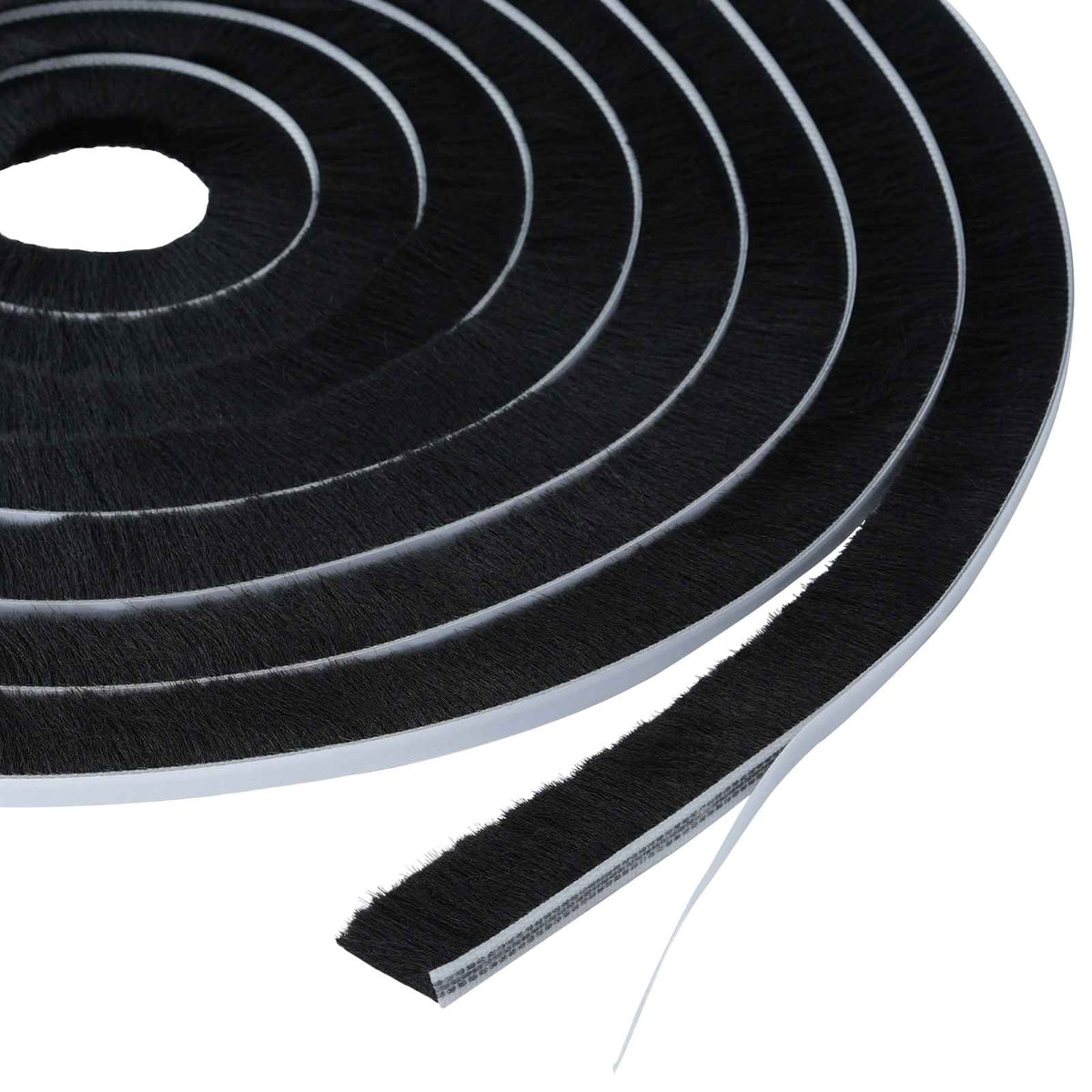 vidaXL Self-Adhesive Door Brush Seal 5 m PP Black