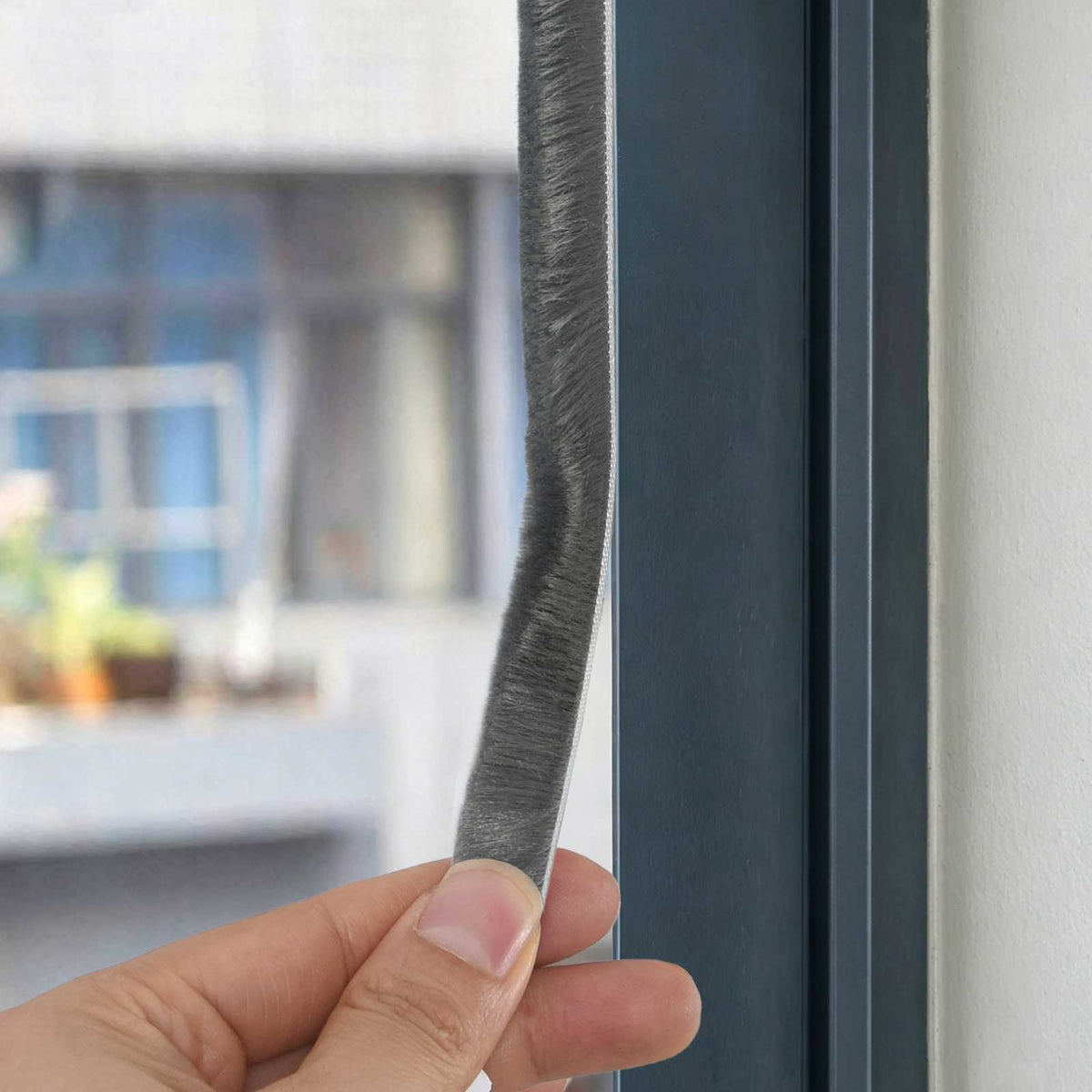vidaXL Self-Adhesive Door Brush Seal 5 m PP Grey