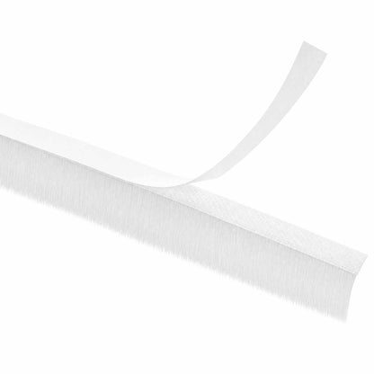 vidaXL Self-Adhesive Door Brush Seal 5 m PP White