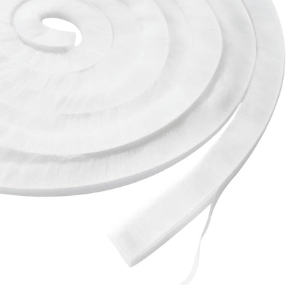 vidaXL Self-Adhesive Door Brush Seal 5 m PP White