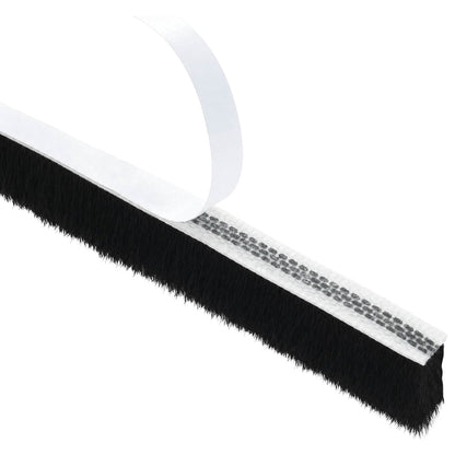 vidaXL Self-Adhesive Door Brush Seal 5 m PP Black
