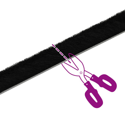 vidaXL Self-Adhesive Door Brush Seal 5 m PP Black