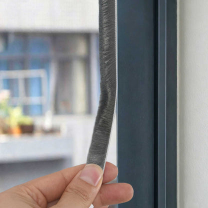 vidaXL Self-Adhesive Door Brush Seal 5 m PP Grey