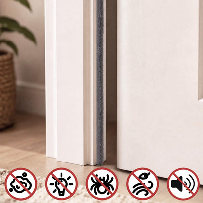 vidaXL Self-Adhesive Door Brush Seal 10 m PP Grey