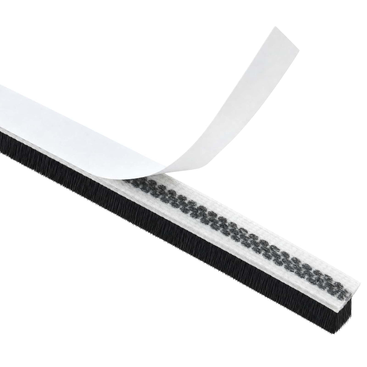 vidaXL Self-Adhesive Door Brush Seal 10 m PP Black