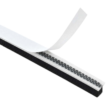 vidaXL Self-Adhesive Door Brush Seal 10 m PP Black