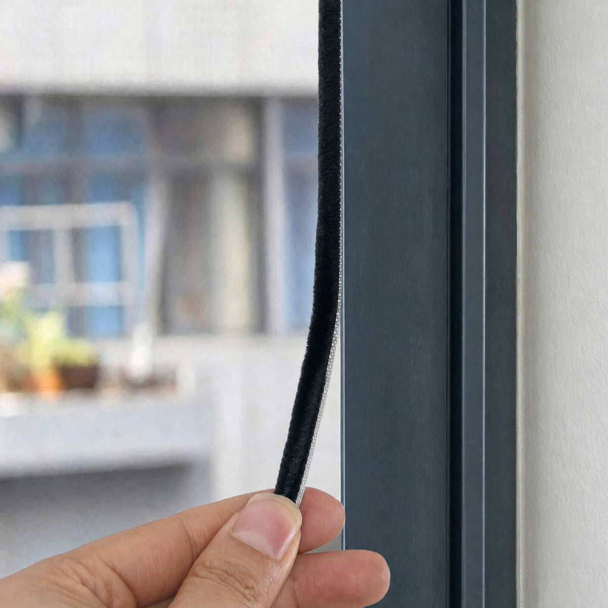 vidaXL Self-Adhesive Door Brush Seal 10 m PP Black