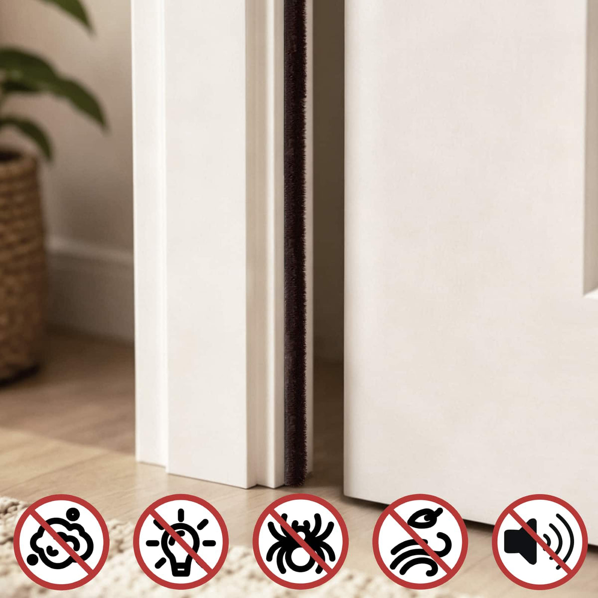 vidaXL Self-Adhesive Door Brush Seal 10 m PP Brown