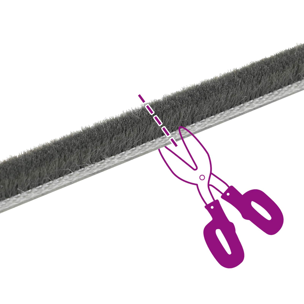 vidaXL Self-Adhesive Door Brush Seal 10 m PP Grey