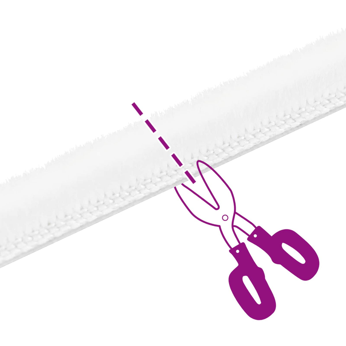 vidaXL Self-Adhesive Door Brush Seal 10 m PP White
