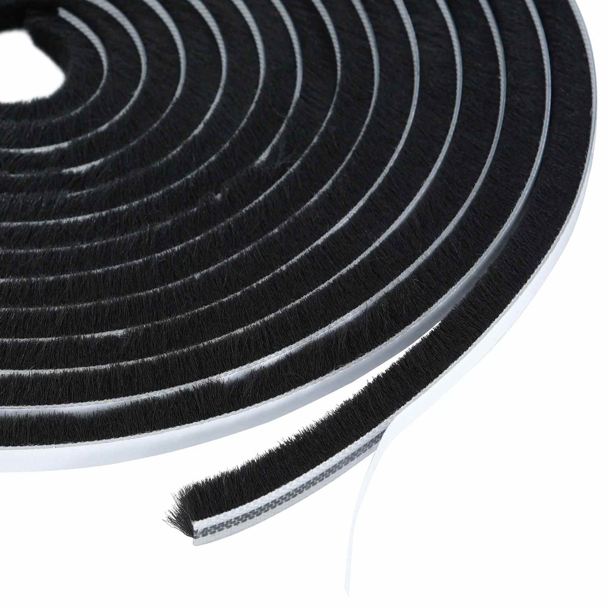 vidaXL Self-Adhesive Door Brush Seal 10 m PP Black