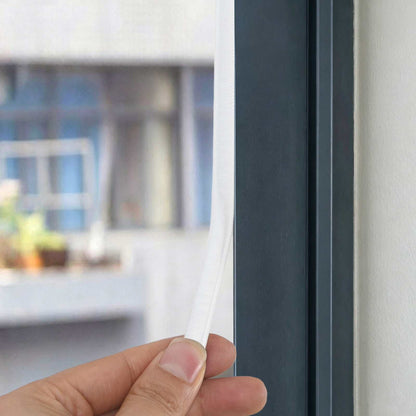 vidaXL Self-Adhesive Door Brush Seal 10 m PP White